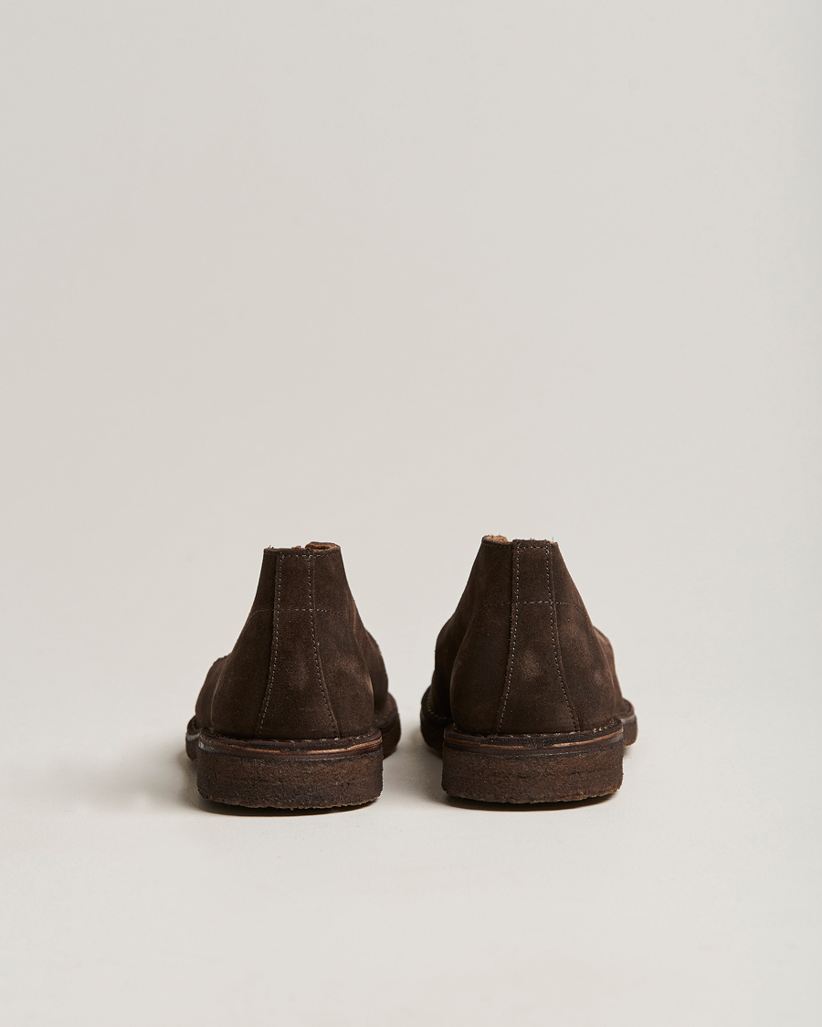 Herren | Boots | Drake's | Crosby Moc-Toe Suede Chukka Boots Dark Brown