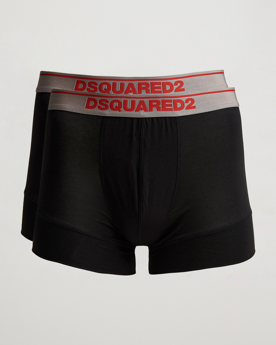 Herren | Unterwäsche | Dsquared2 | 2-Pack Modal Stretch Trunk Black
