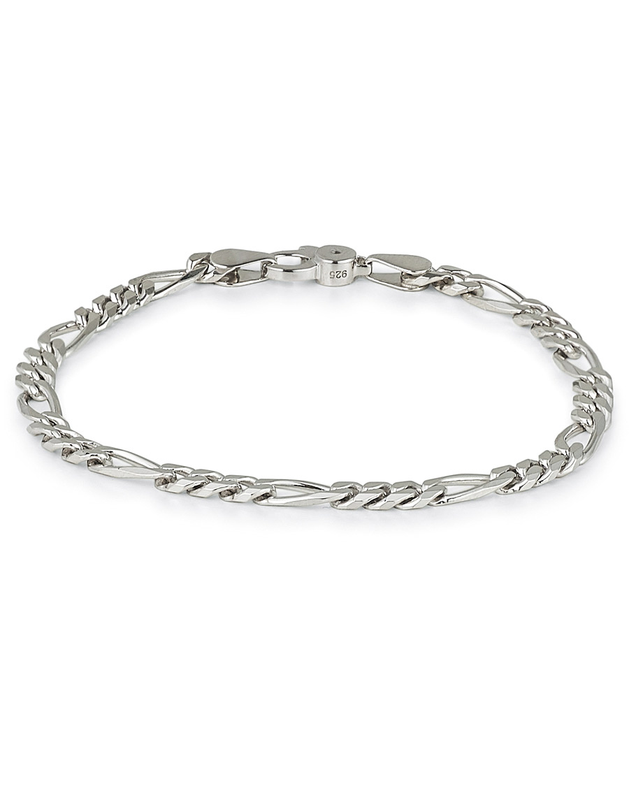 Herren | Tom Wood Figaro Thick Bracelet Silver | Tom Wood | Figaro Thick Bracelet Silver