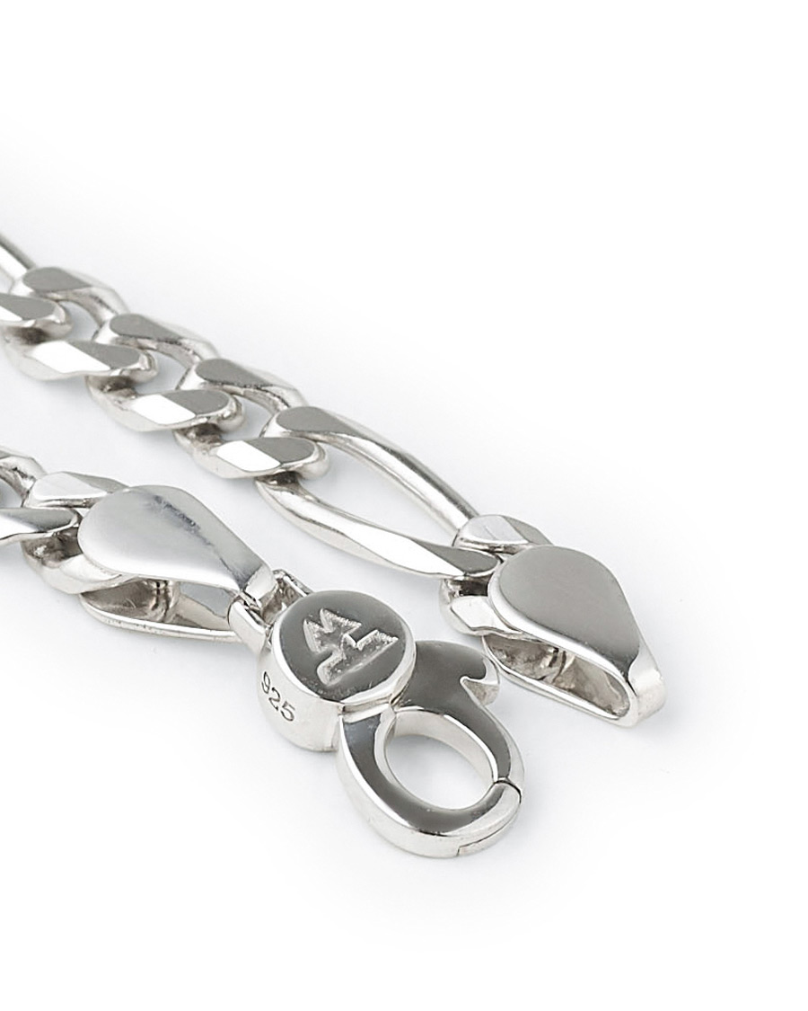 Herren | Tom Wood Figaro Thick Bracelet Silver | Tom Wood | Figaro Thick Bracelet Silver