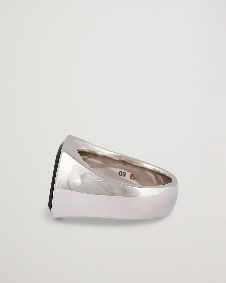 Herren | Tom Wood Cushion Black Onyx Ring Silver | Tom Wood | Cushion Black Onyx Ring Silver