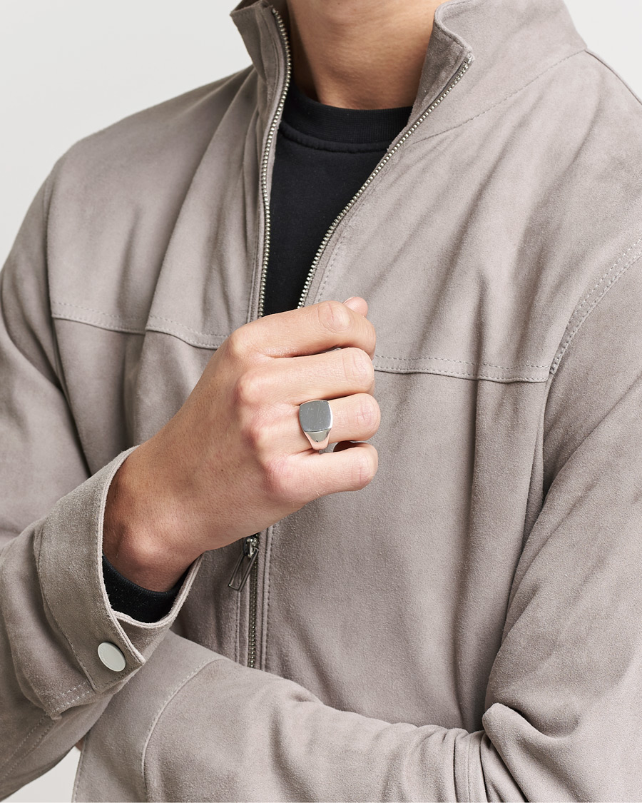 Herren | New Nordics | Tom Wood | Cushion Polished Ring Silver