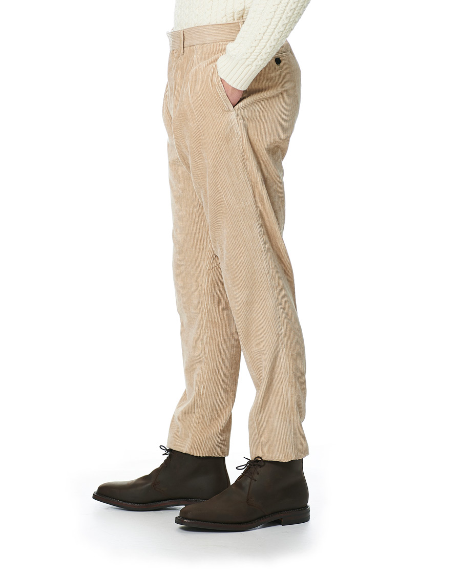 Herren | Hosen | Mackintosh | Wild Pleated Cord Trousers Beige