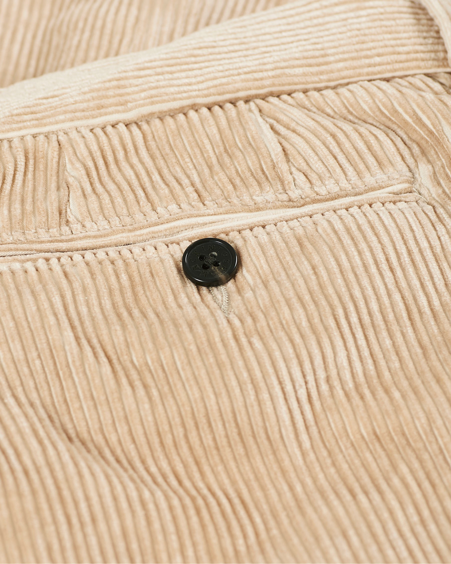 Herren | Hosen | Mackintosh | Wild Pleated Cord Trousers Beige