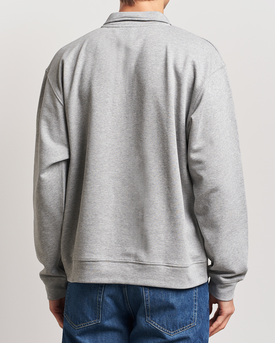 Herren | Pullover | Mackintosh | Dandyman Zip Sweat Grey Melange