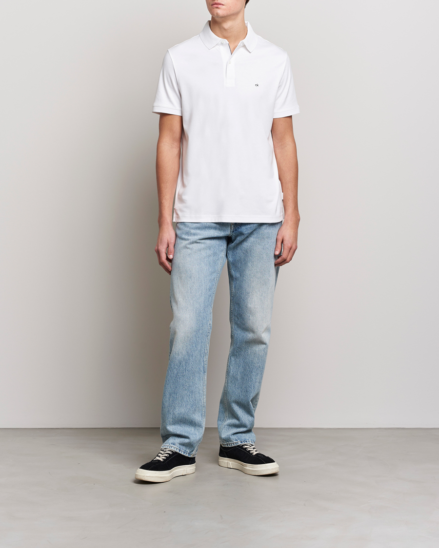 Herren | Poloshirts | Calvin Klein | Liquid Touch Slim Fit Polo Bright White