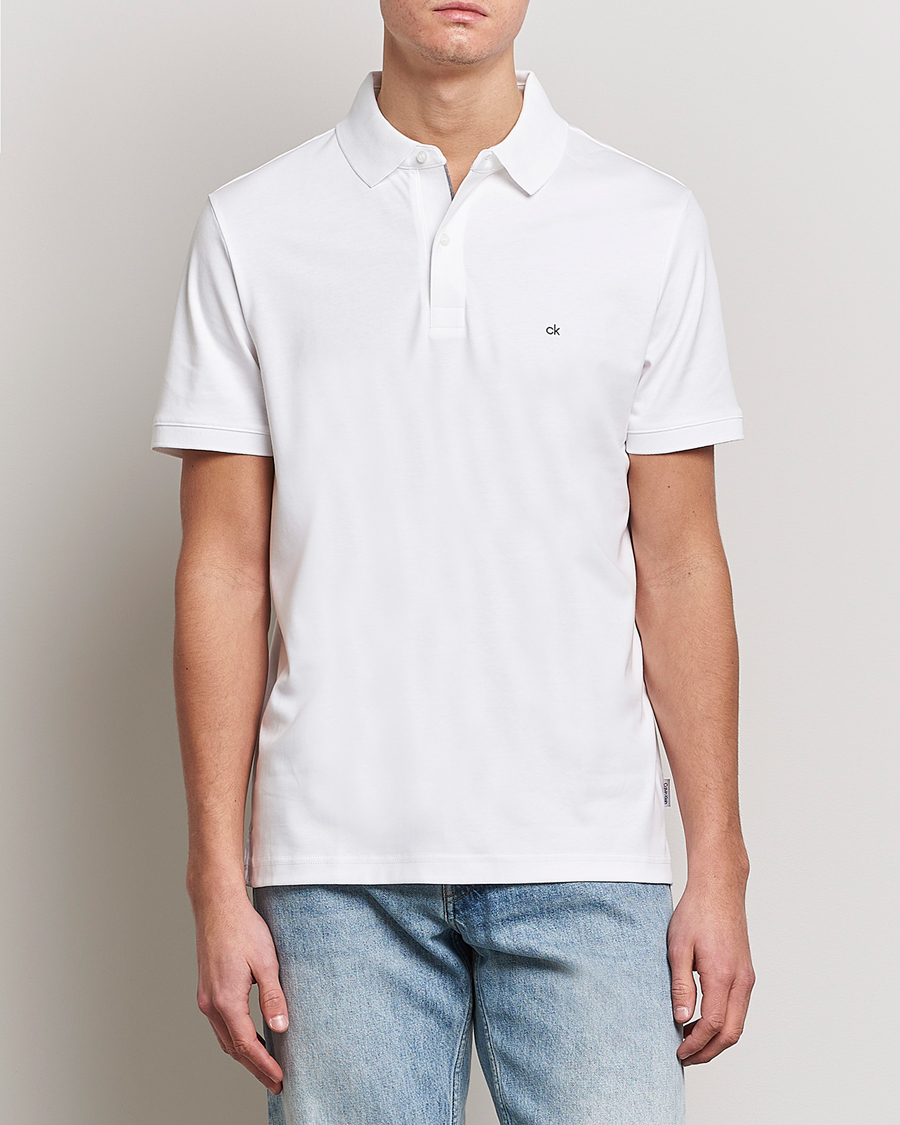 Herren | Poloshirts | Calvin Klein | Liquid Touch Slim Fit Polo Bright White