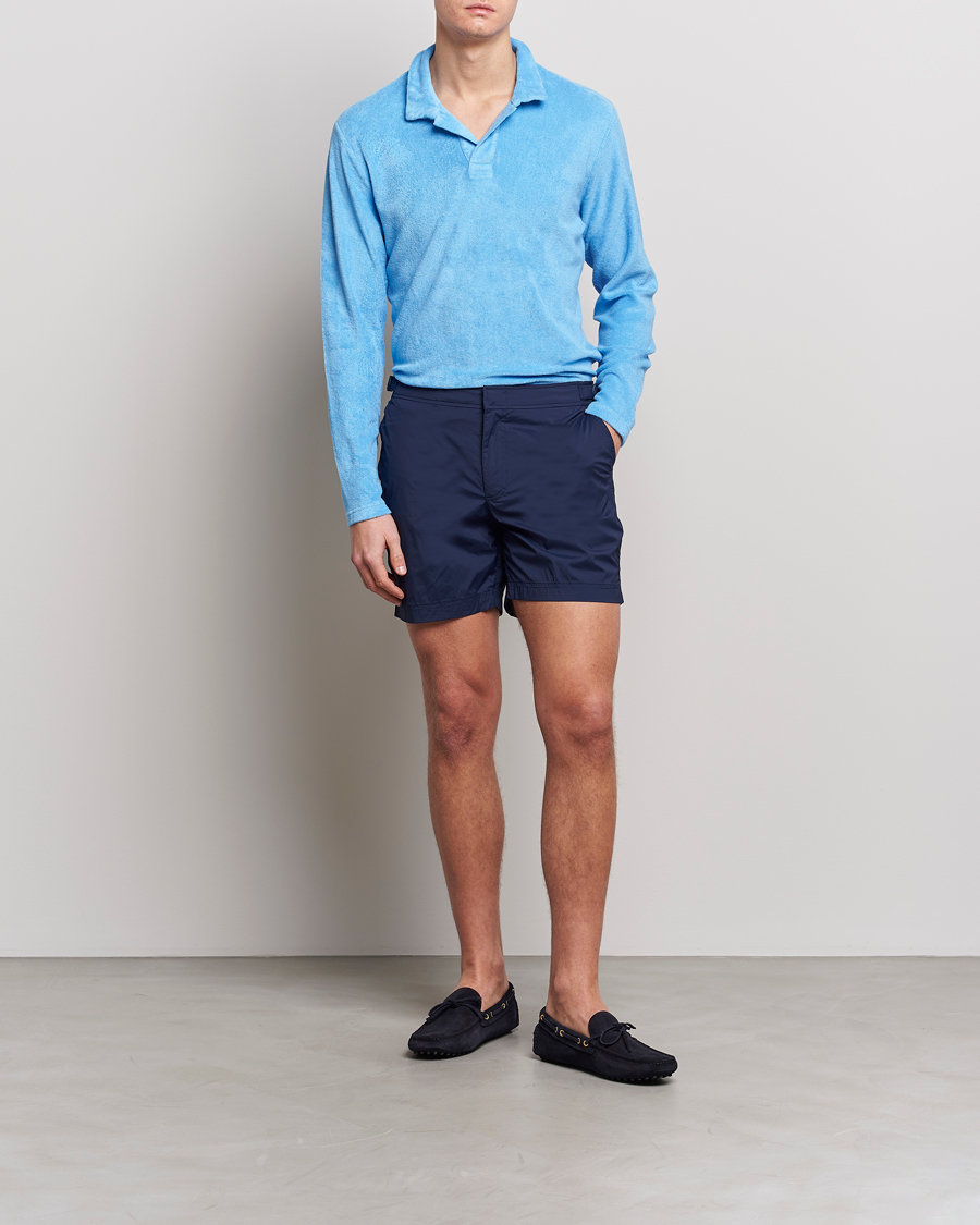 Herren | Pullover | Orlebar Brown | Terry Long Sleeve Polo Riviera