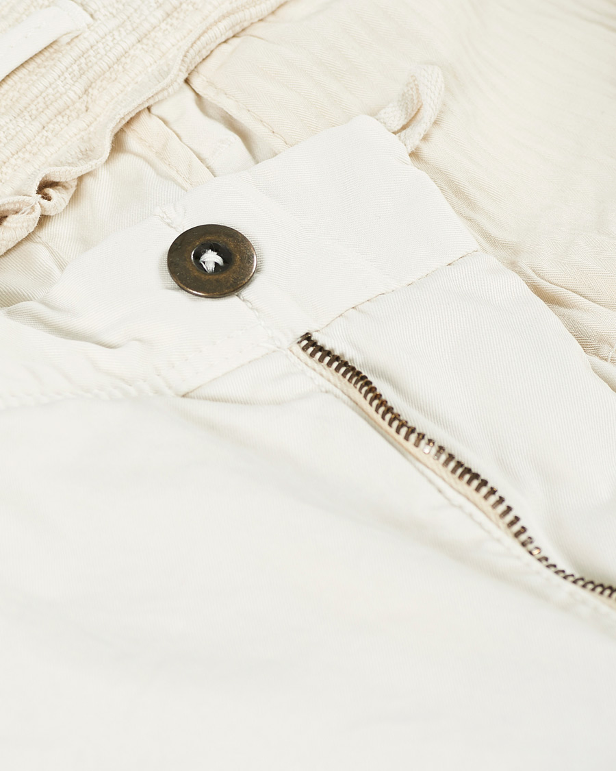 Herren | Hosen | Incotex | Slim Fit Garment Dyed Slacks Off White