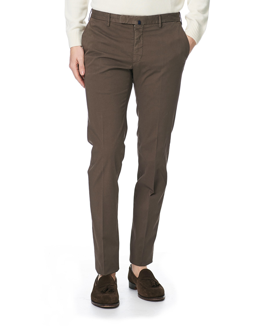 Herren | Hosen | Incotex | Slim Fit Stretch Chinos Dark Brown