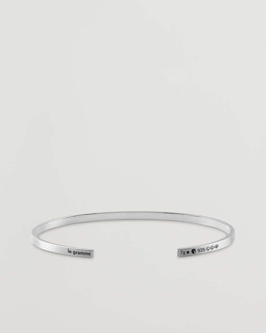Herren | Schmuck | LE GRAMME | Ribbon Bracelet Brushed Sterling Silver 7g
