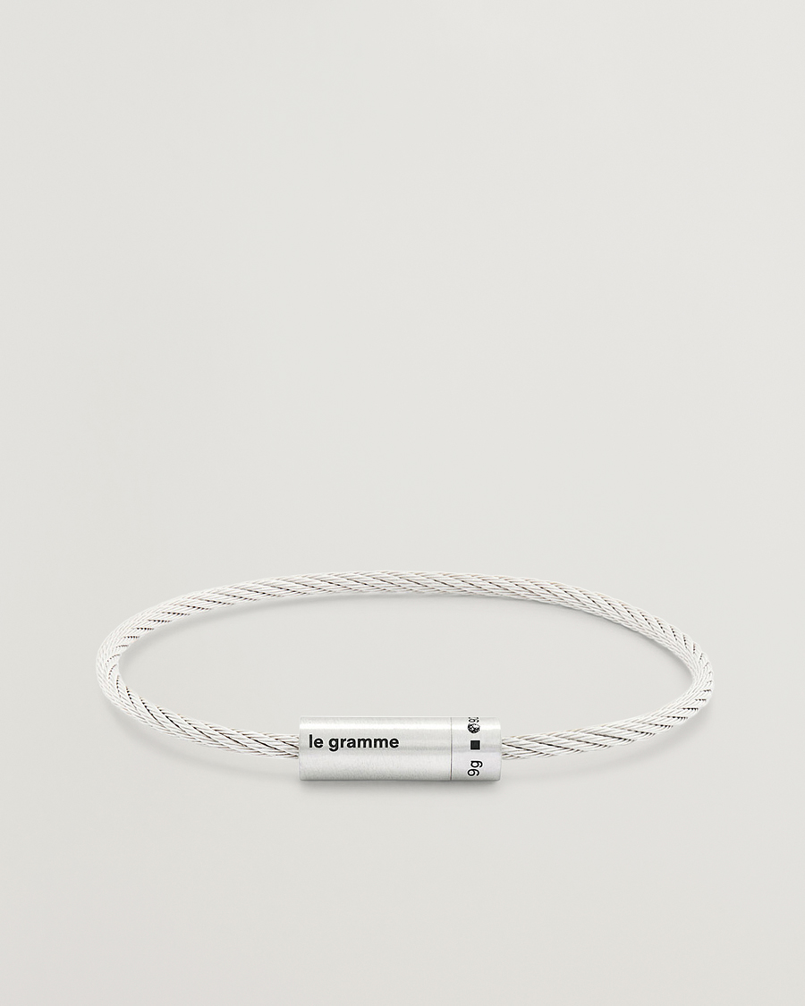 Herren | Schmuck | LE GRAMME | Cable Bracelet Brushed Sterling Silver 9g