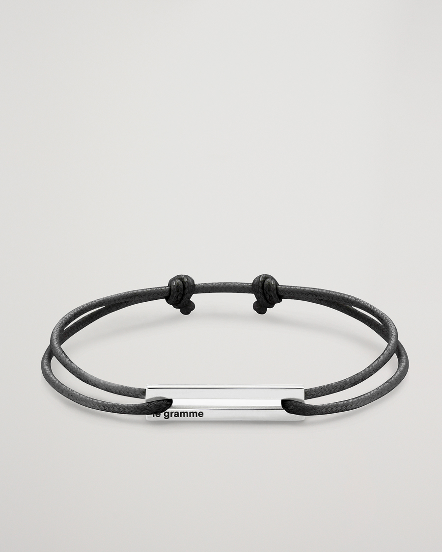 Herren | Schmuck | LE GRAMME | Cord Bracelet Le 17/10 Black/Sterling Silver