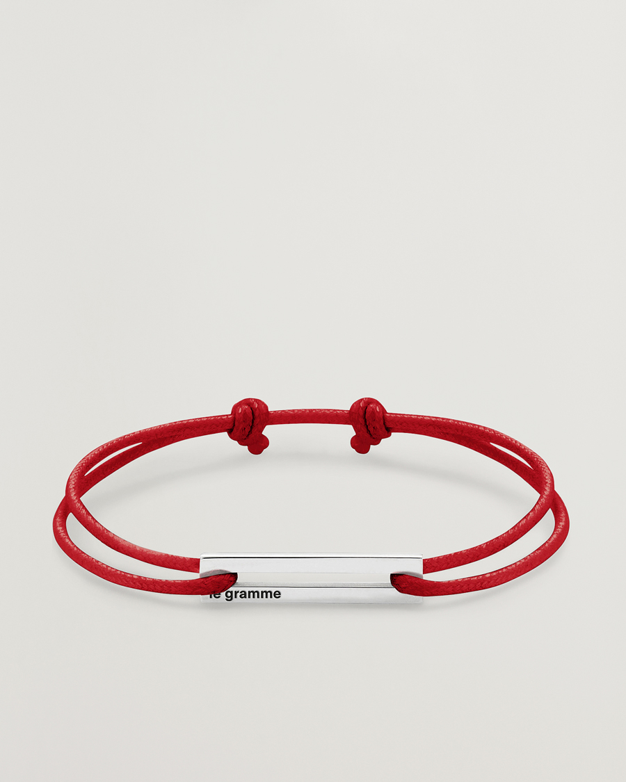 Herren | Schmuck | LE GRAMME | Cord Bracelet Le 17/10 Red/Sterling Silver
