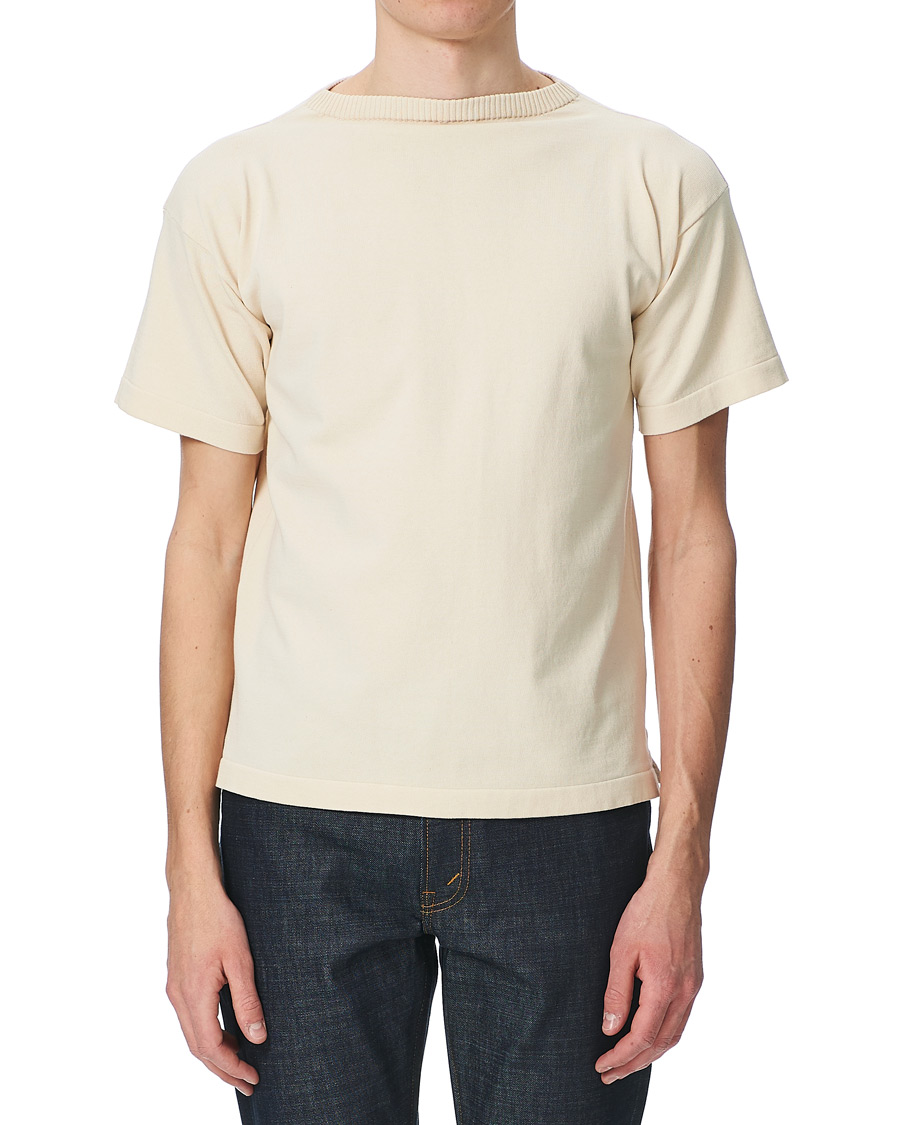 Herren | T-Shirts | Andersen-Andersen | Boatsman Short Sleeve Tee Off White