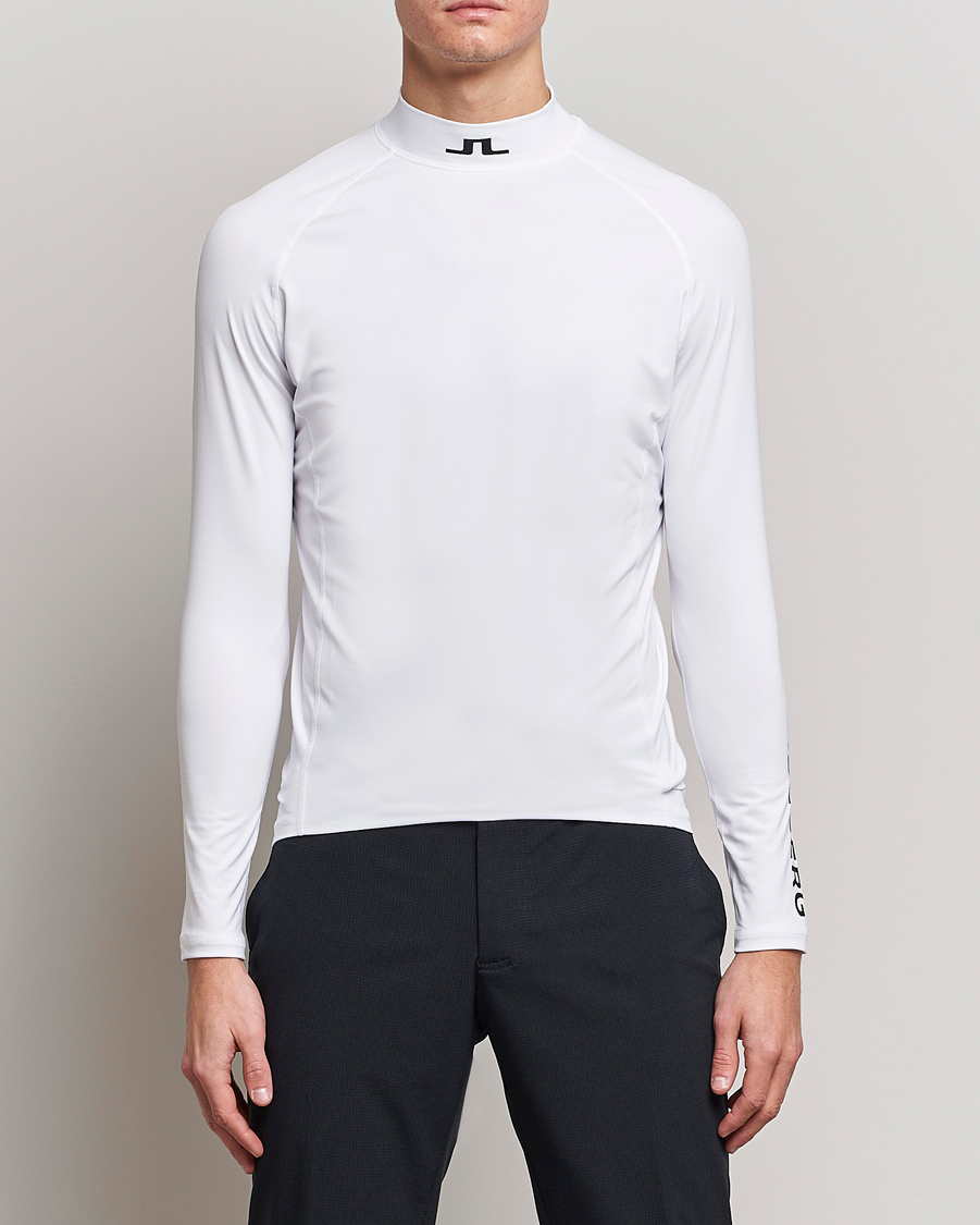 Herren | Langarm T-Shirt | J.Lindeberg | Aello Soft Compression Tee White