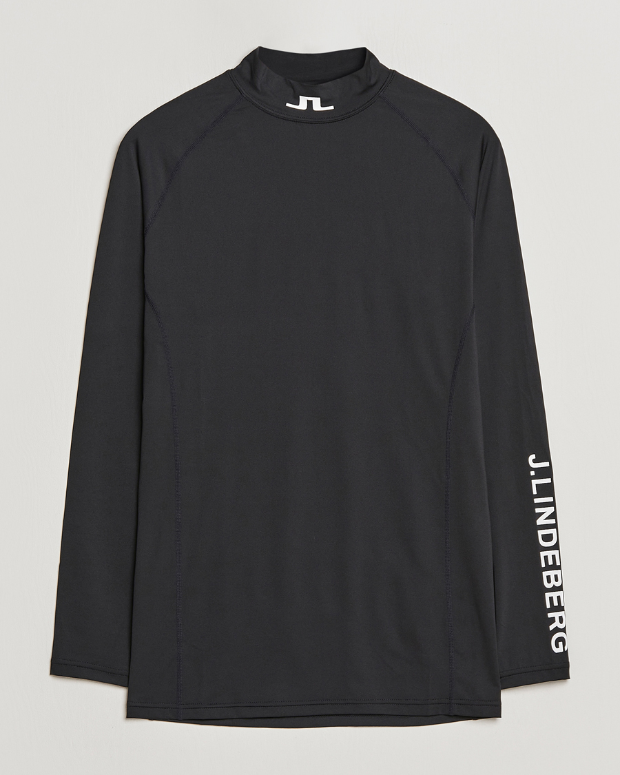 Herren | T-Shirts | J.Lindeberg | Aello Soft Compression Tee Black