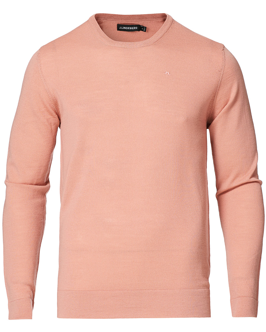 Herren | Pullover | J.Lindeberg | Newman Merino Crew Neck Pullover Rose Coppar