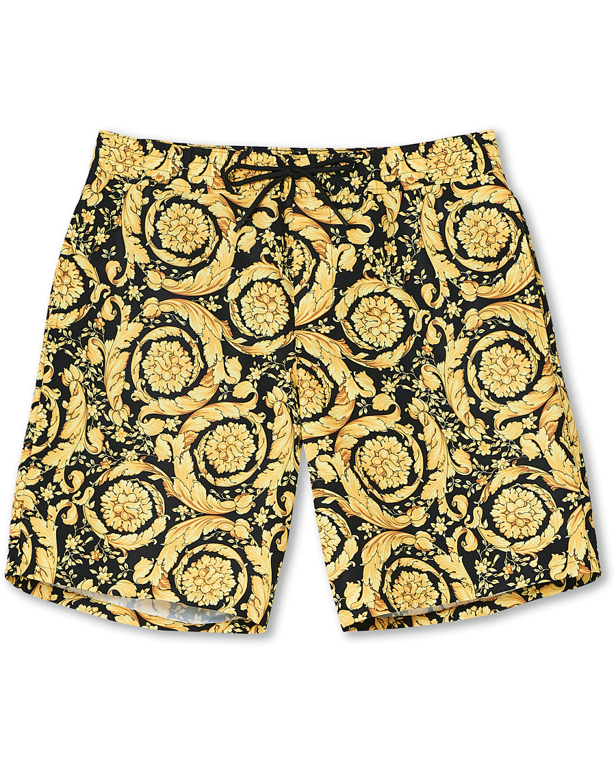 Herren | Badehosen | Versace | Barocco Swim Trunks Black/Gold