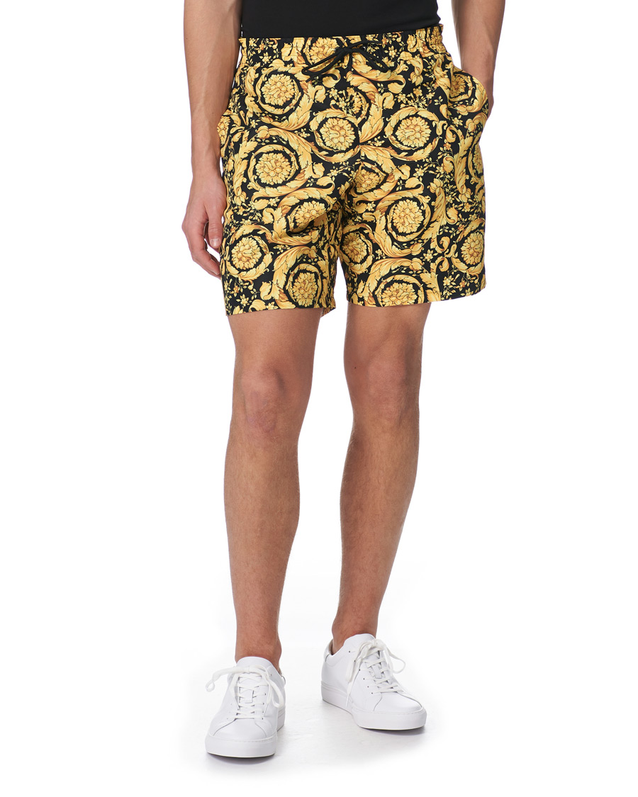 Herren | Badehosen | Versace | Barocco Swim Trunks Black/Gold