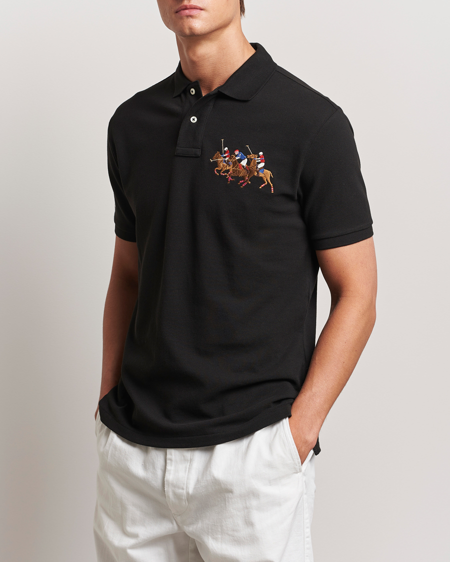 Herren | Poloshirts | Polo Ralph Lauren | Custom Slim Fit Match Club Polo Black