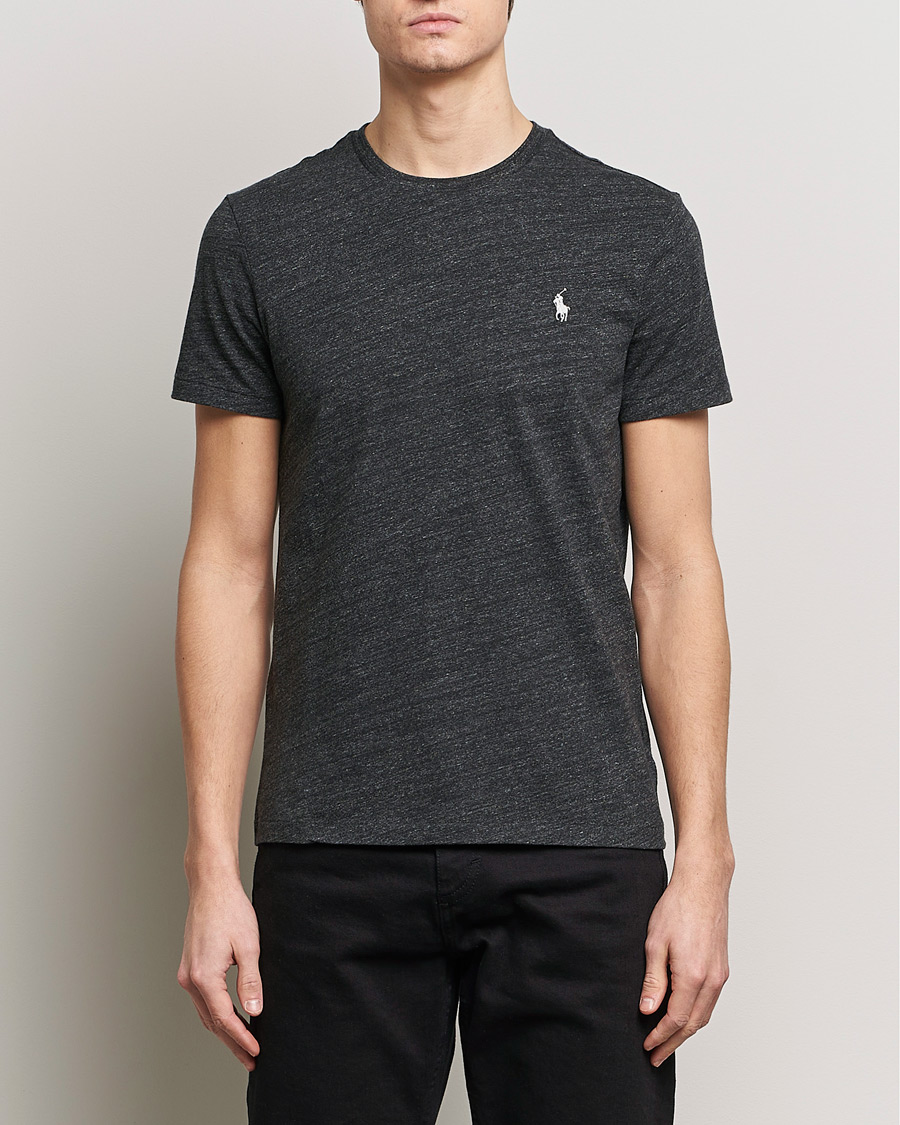 Herren | Schwartze t-shirts | Polo Ralph Lauren | Crew Neck T-Shirt Black Marl Heather