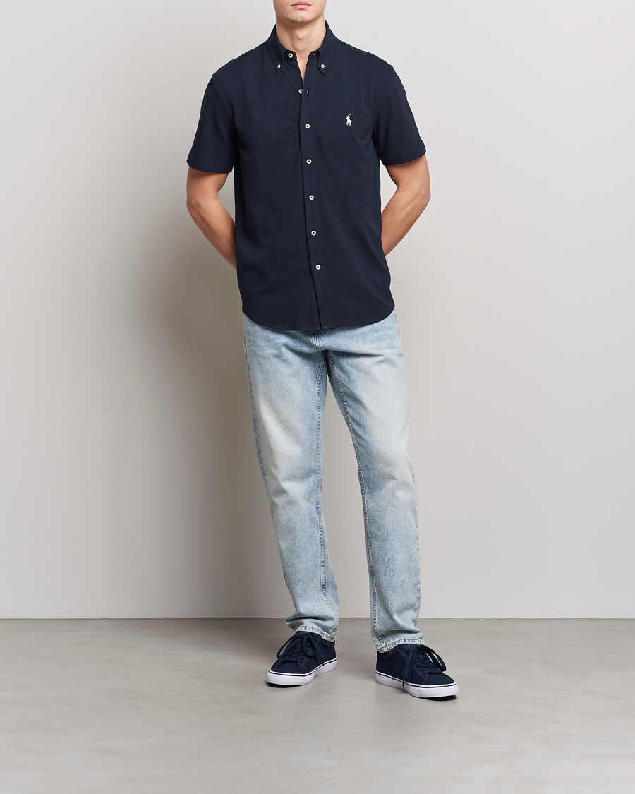Herren | Hemden | Polo Ralph Lauren | Featherweight Mesh Short Sleeve Shirt Aviator Navy