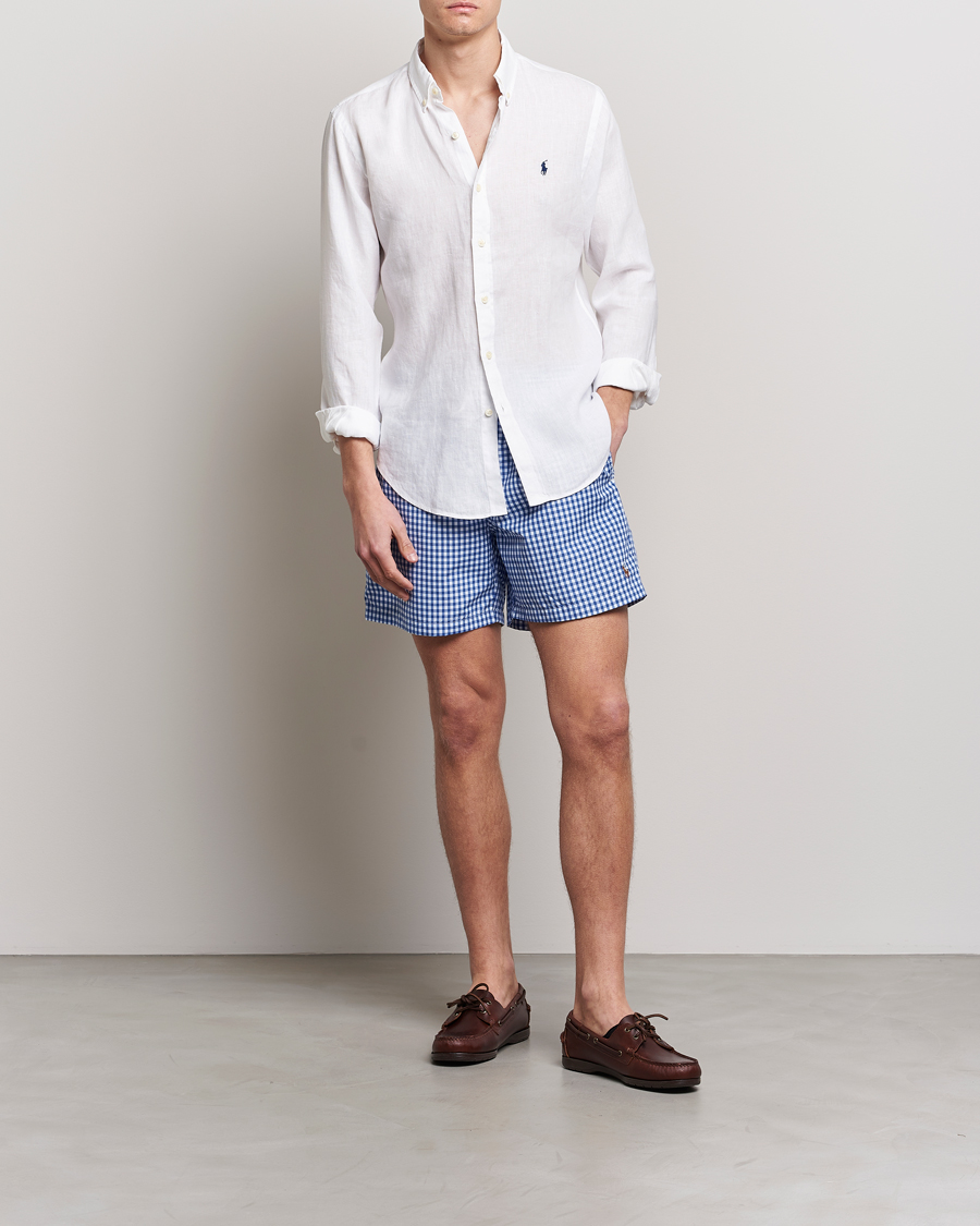 Herren | Hemden | Polo Ralph Lauren | Slim Fit Linen Button Down Shirt White