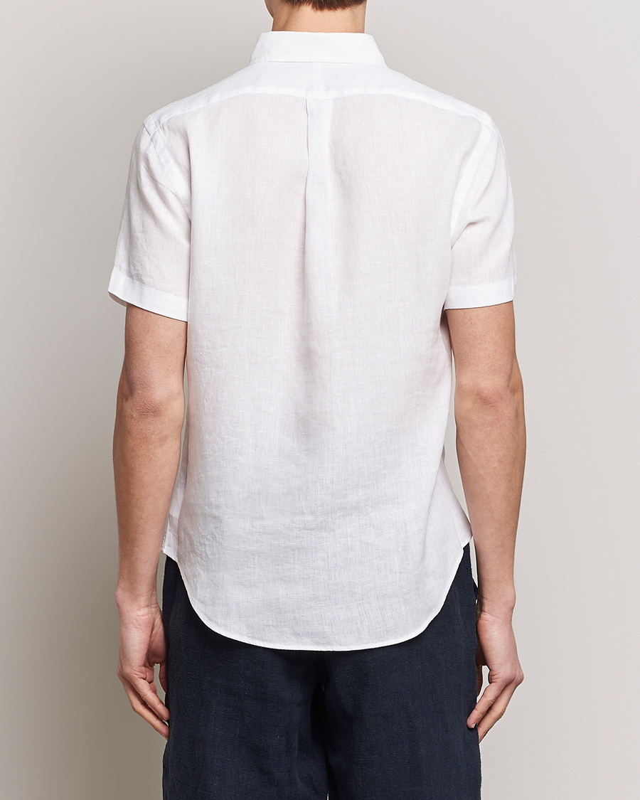 Herren | Hemden | Polo Ralph Lauren | Slim Fit Linen Short Sleeve Shirt White