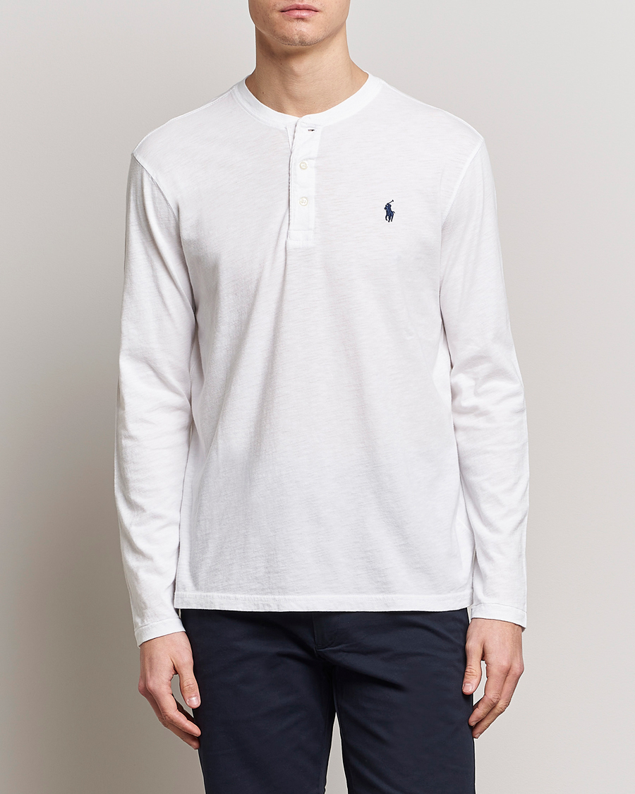 Herren | Pullover | Polo Ralph Lauren | Slub Jersey Henley White