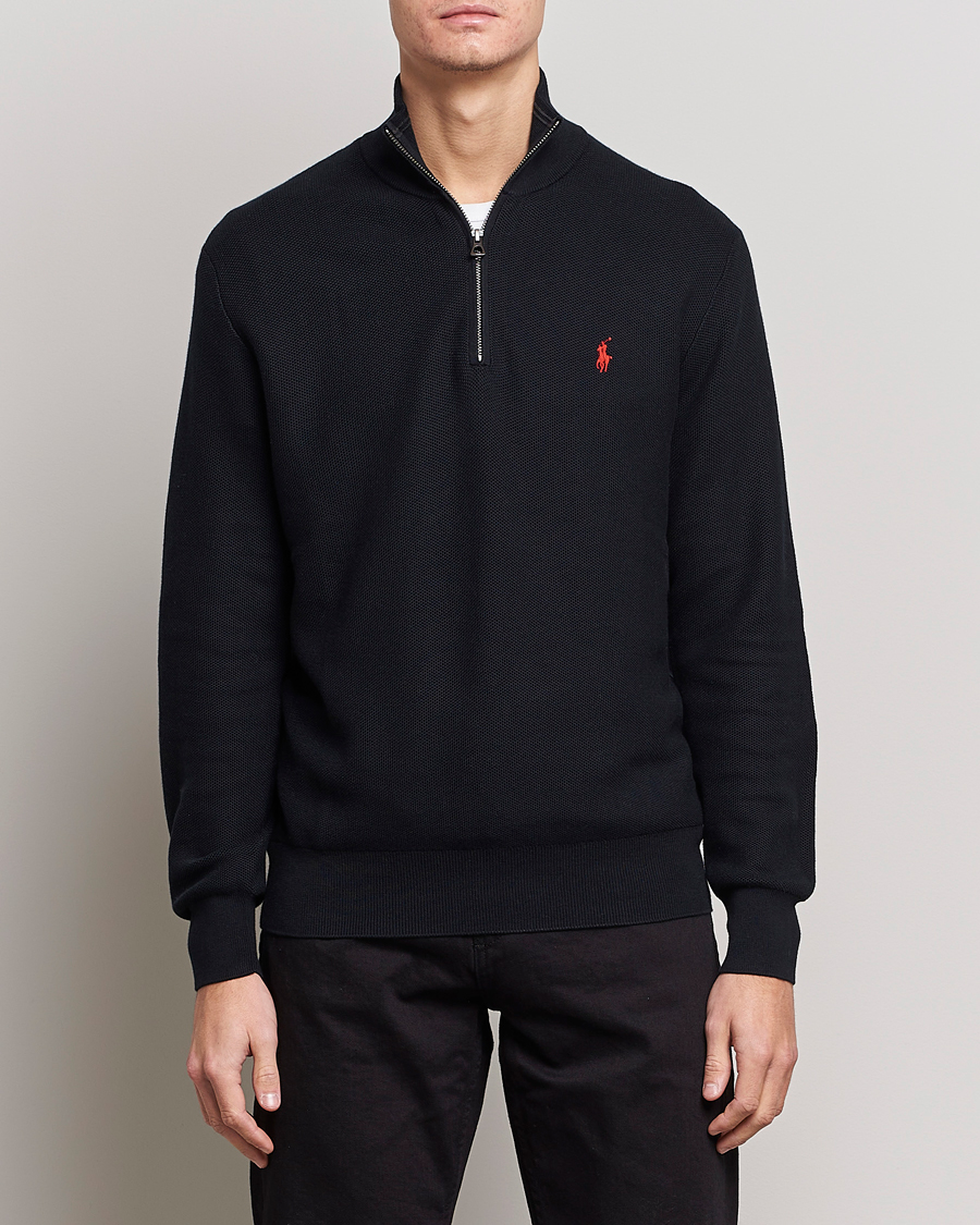 Herren | Pullover | Polo Ralph Lauren | Textured Half-Zip Black