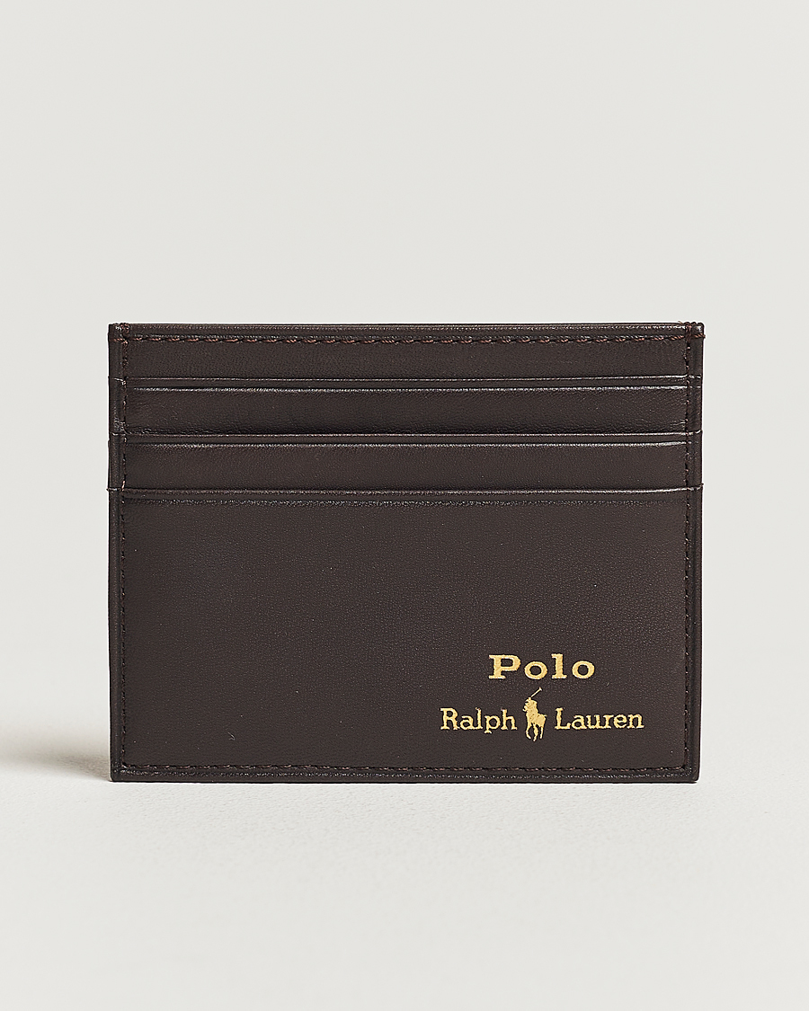 Herren | Polo Ralph Lauren Smooth Leather Credit Card Case Brown | Polo Ralph Lauren | Smooth Leather Credit Card Case Brown