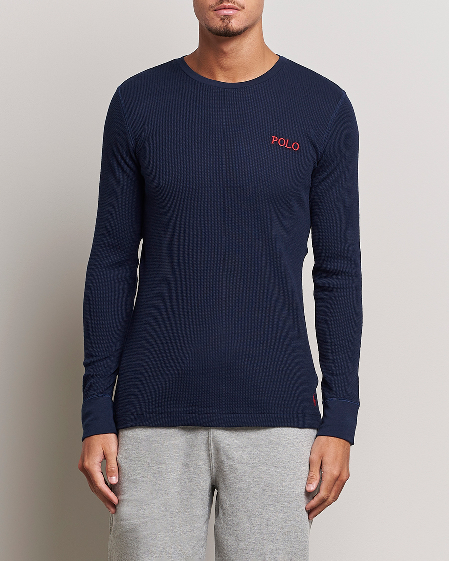 Herren | T-Shirts | Polo Ralph Lauren | Waffle Long Sleeve Crew Neck Cruise Navy