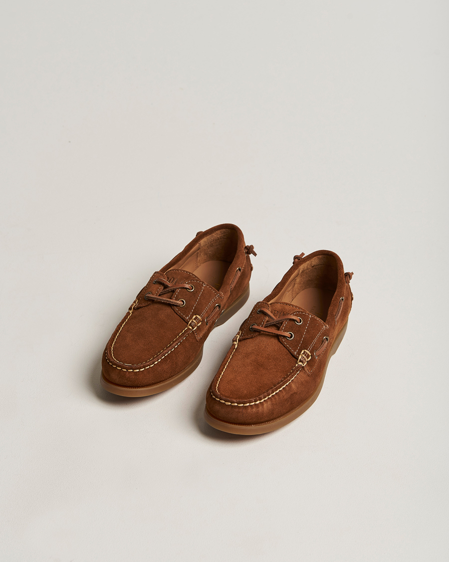 Herren | Merton Suede Docksides New Pale Russet | Polo Ralph Lauren | Merton Suede Docksides New Pale Russet