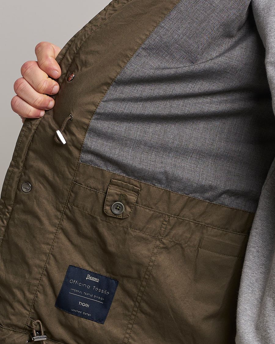 Herren | Jacken | Herno | Cotton Field Jacket Army Green