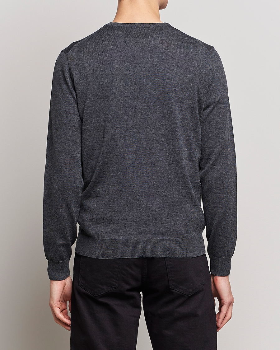 Herren | Pullover | Stenströms | Merino Crew Neck Anthracite
