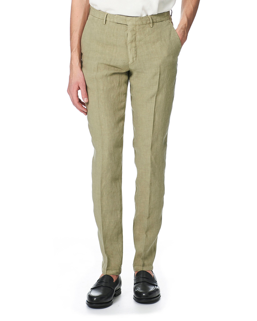 Herren | Anzüge | Boglioli | K Jacket Patch Pocket Linen Suit Sage Green