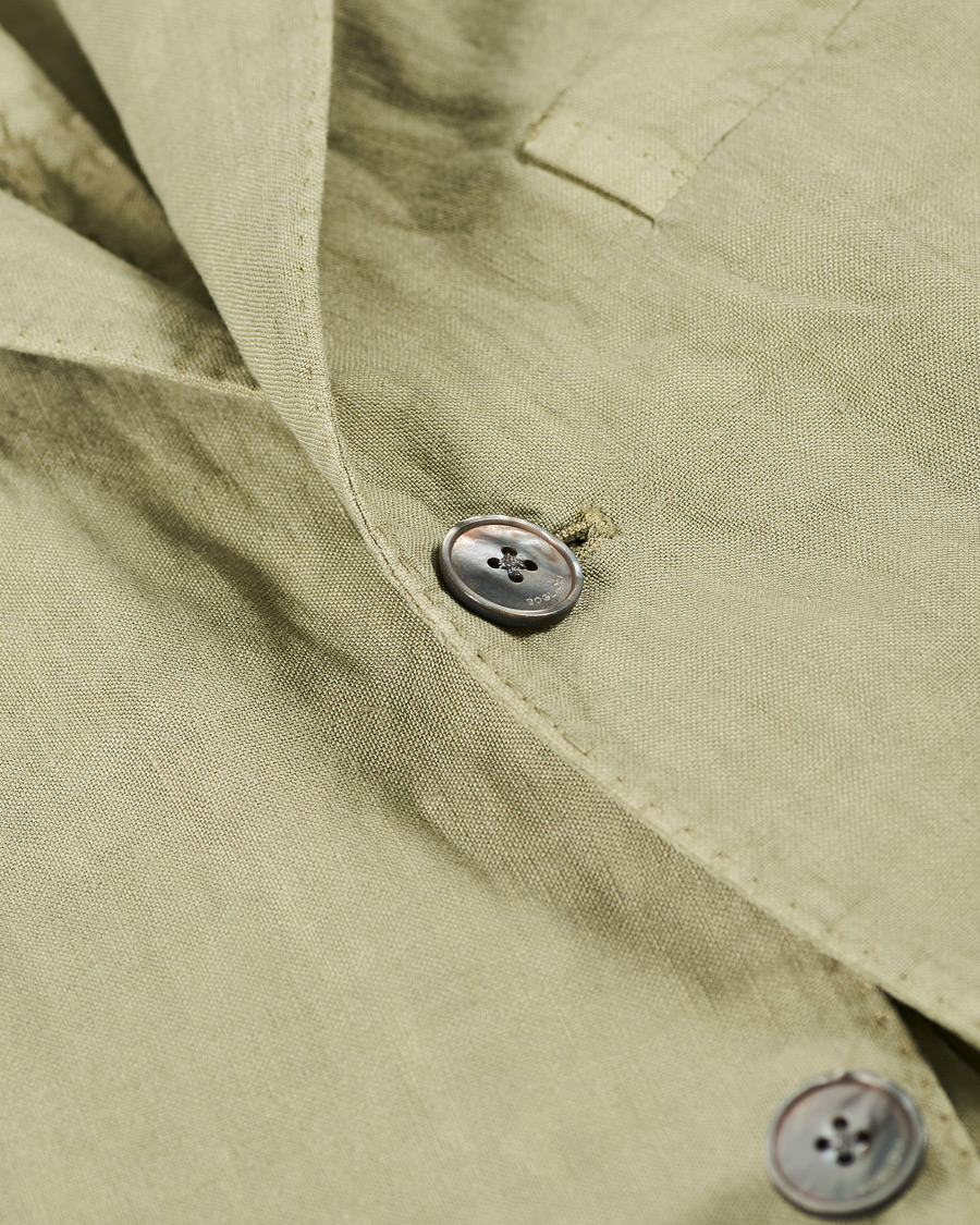 Herren | Anzüge | Boglioli | K Jacket Patch Pocket Linen Suit Sage Green