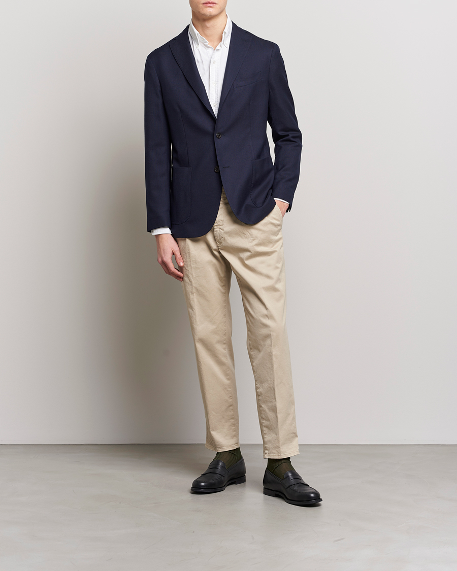 Herren | Sakkos | Boglioli | K Jacket Wool Hopsack Blazer Navy