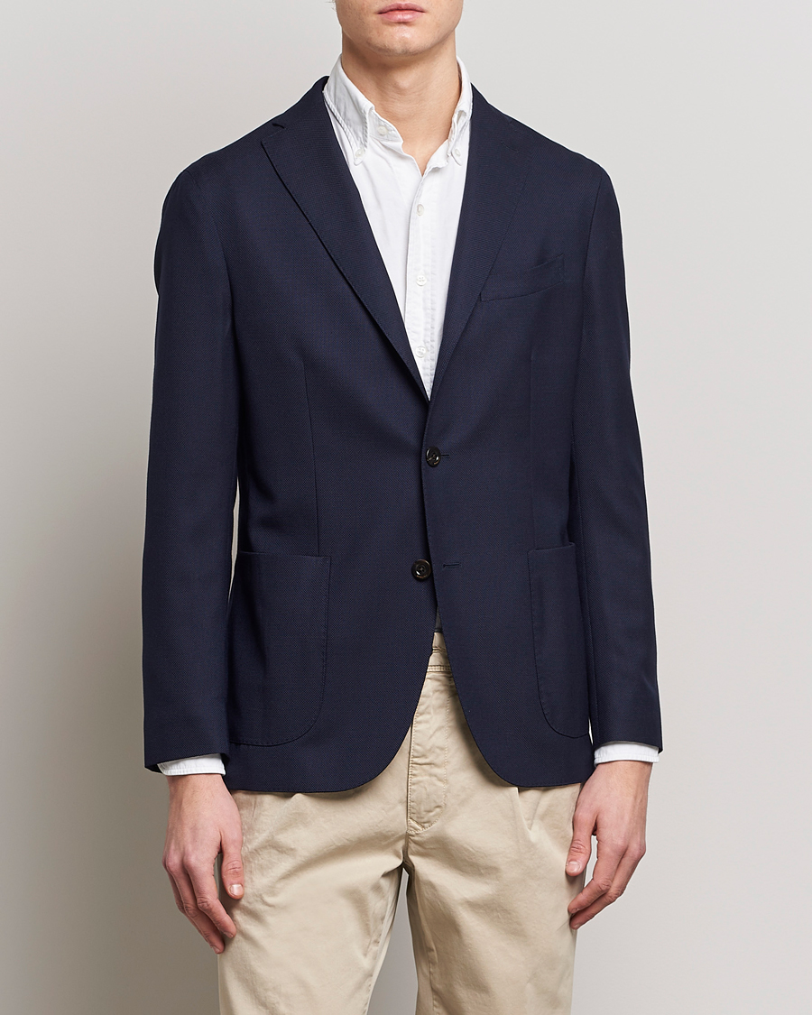 Herren | Sakkos | Boglioli | K Jacket Wool Hopsack Blazer Navy