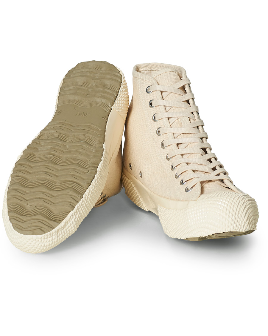 Herren | Superga Artifact MS Japanese Canvas High Sneaker White Mastice | Superga | Artifact MS Japanese Canvas High Sneaker White Mastice