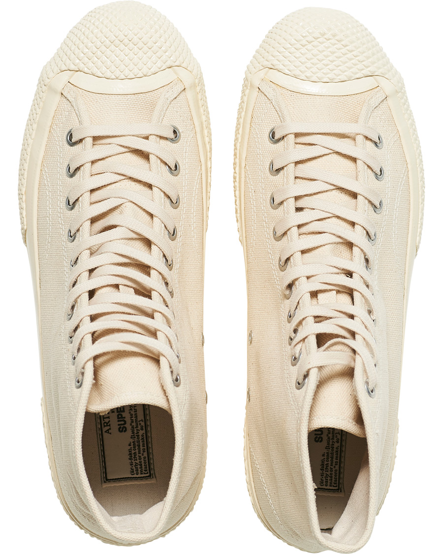 Herren | Superga Artifact MS Japanese Canvas High Sneaker White Mastice | Superga | Artifact MS Japanese Canvas High Sneaker White Mastice