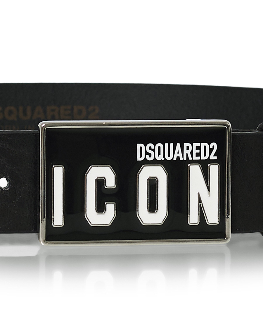 Herren | Dsquared2 Icon Plaque Belt Black | Dsquared2 | Icon Plaque Belt Black