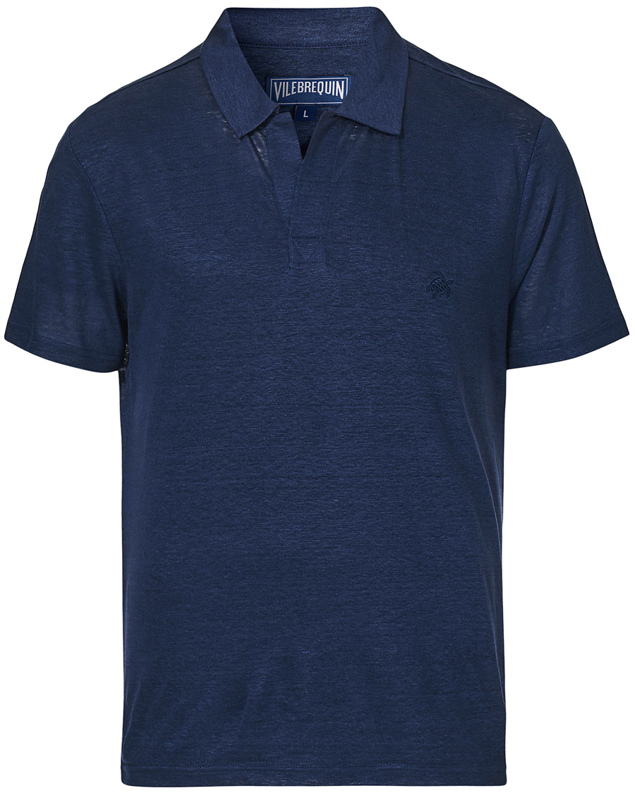 Herren | Poloshirts | Vilebrequin | Pyramid Linen Jersey Polo Navy