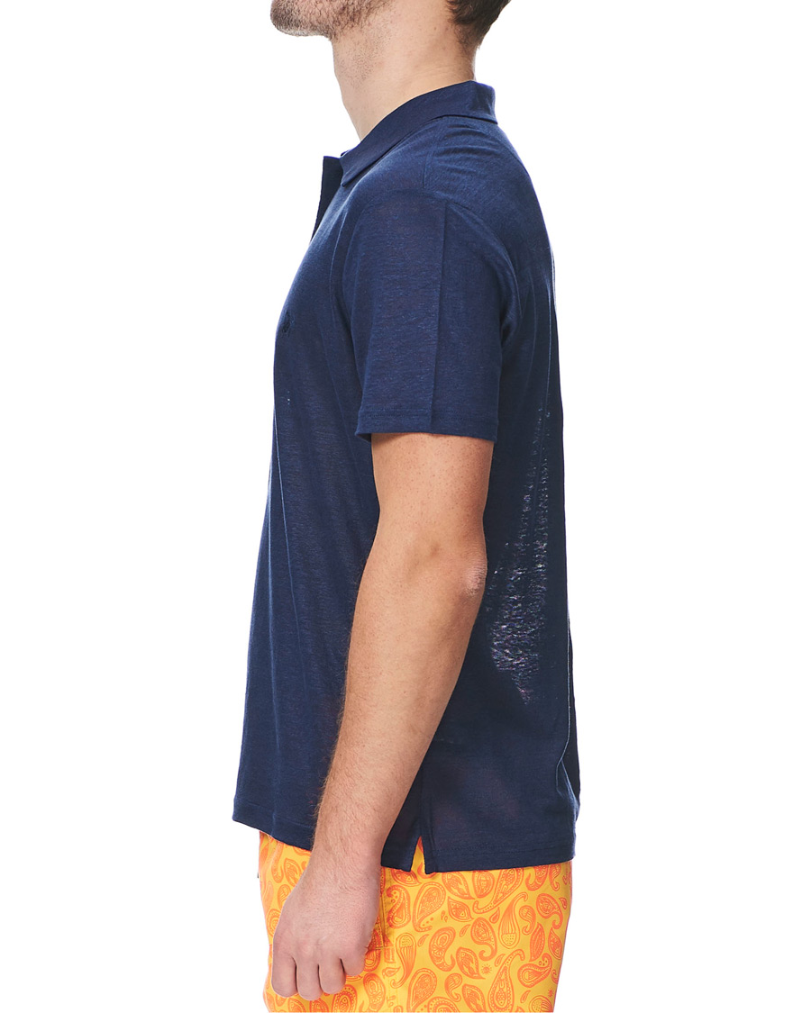 Herren | Poloshirts | Vilebrequin | Pyramid Linen Jersey Polo Navy