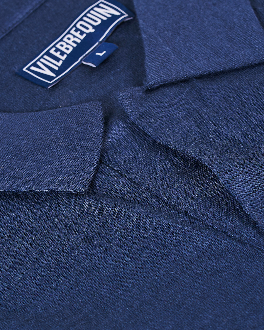Herren | Poloshirts | Vilebrequin | Pyramid Linen Jersey Polo Navy
