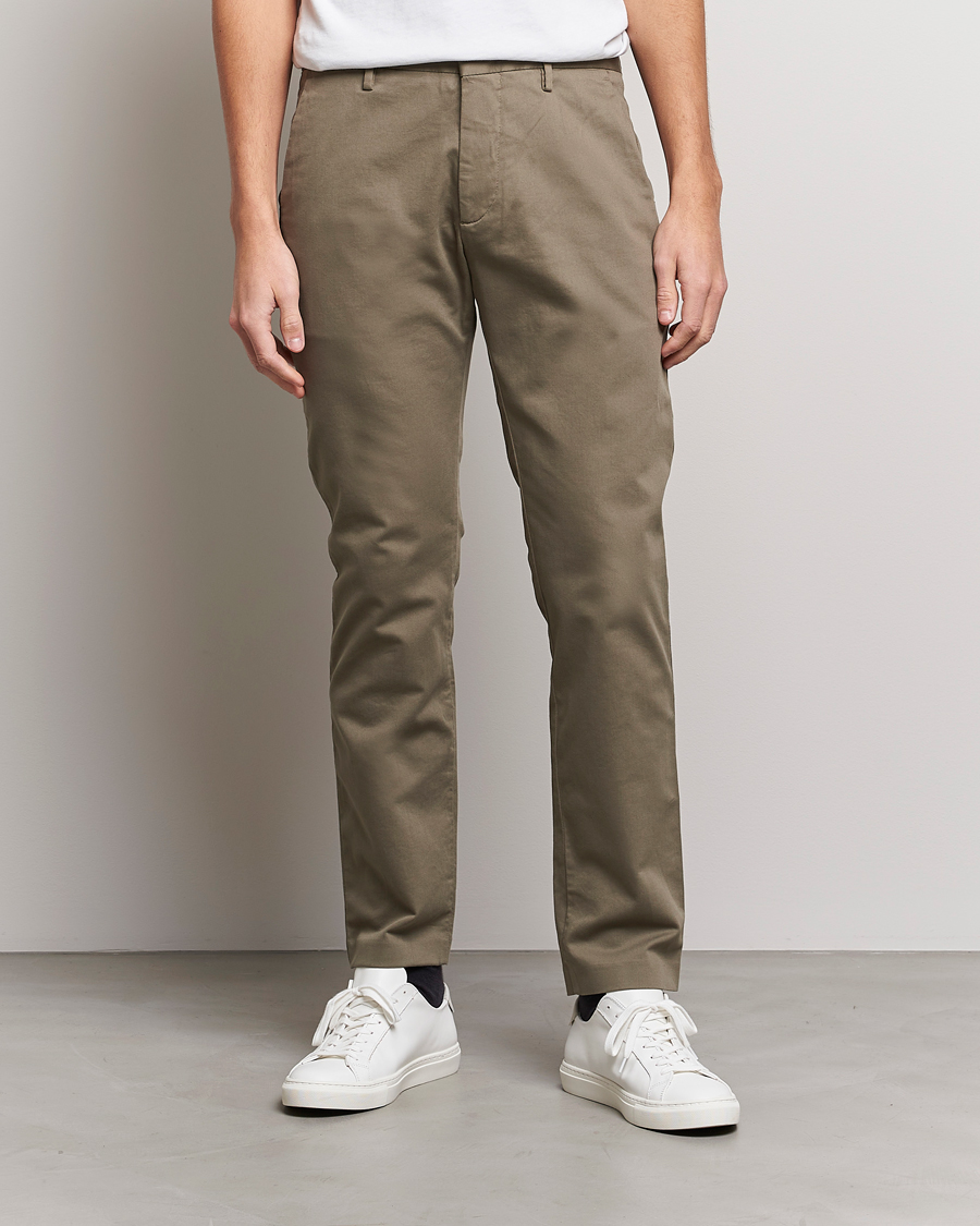 Herren | Hosen | NN07 | Theo Regular Fit Stretch Chinos Green Stone