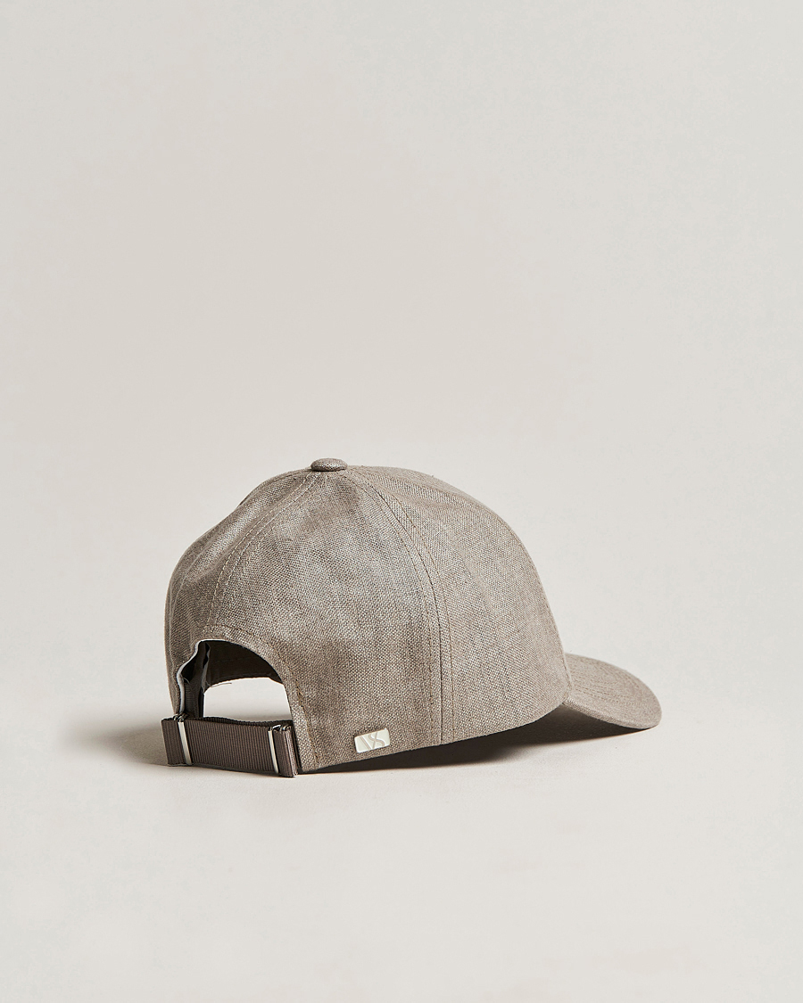 Herren | Varsity Headwear Linen Baseball Cap Argent Khaki | Varsity Headwear | Linen Baseball Cap Argent Khaki