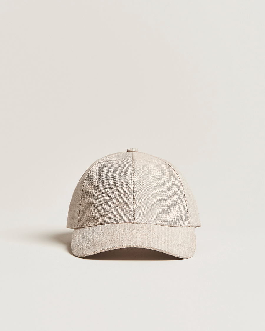 Herren | Hüte & Mützen | Varsity Headwear | Linen Baseball Cap Hampton Beige