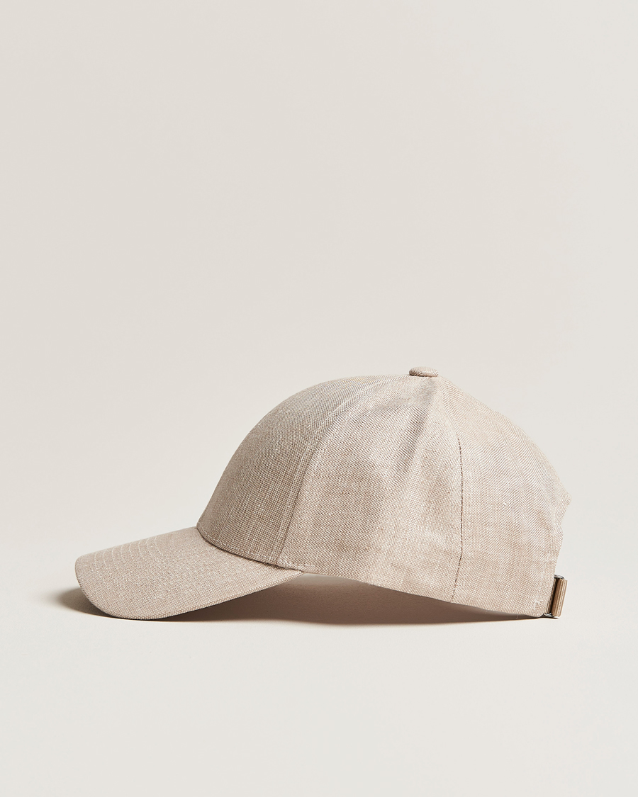Herren | Hüte & Mützen | Varsity Headwear | Linen Baseball Cap Hampton Beige